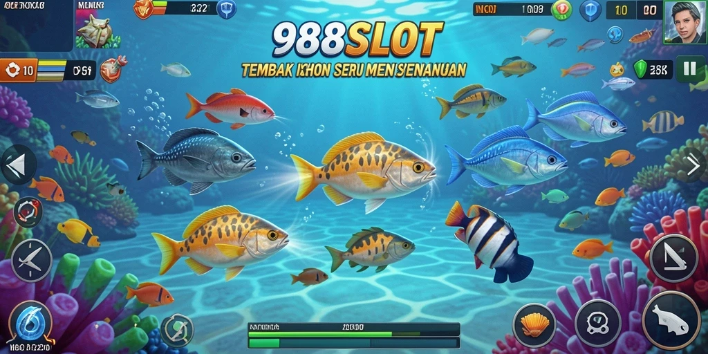 Tampilan gameplay Tembak Ikan yang memukau dan menantang.