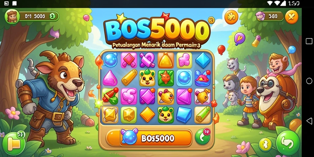 Gameplay menarik game Match-3 yang penuh warna dan strategi.