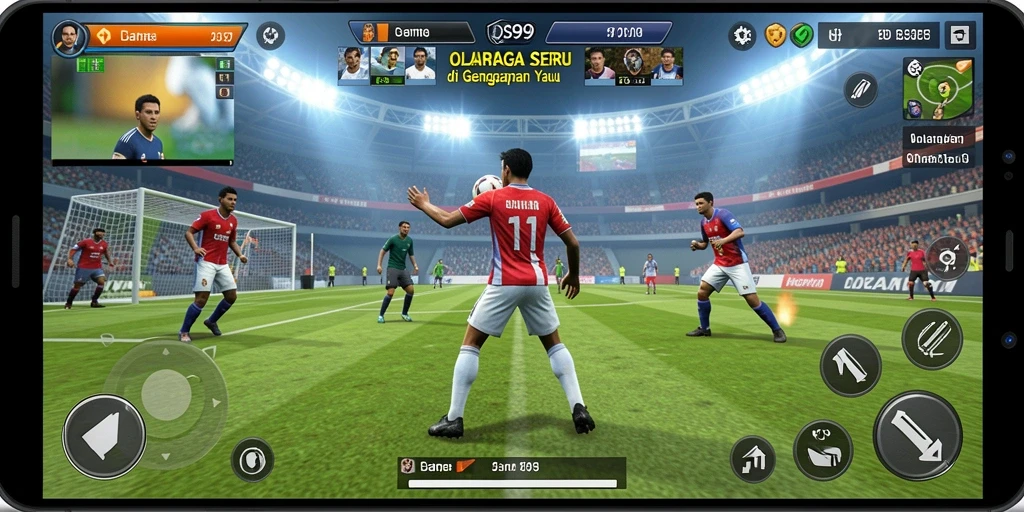 Gameplay DS99 yang menegangkan dalam pertandingan olahraga.