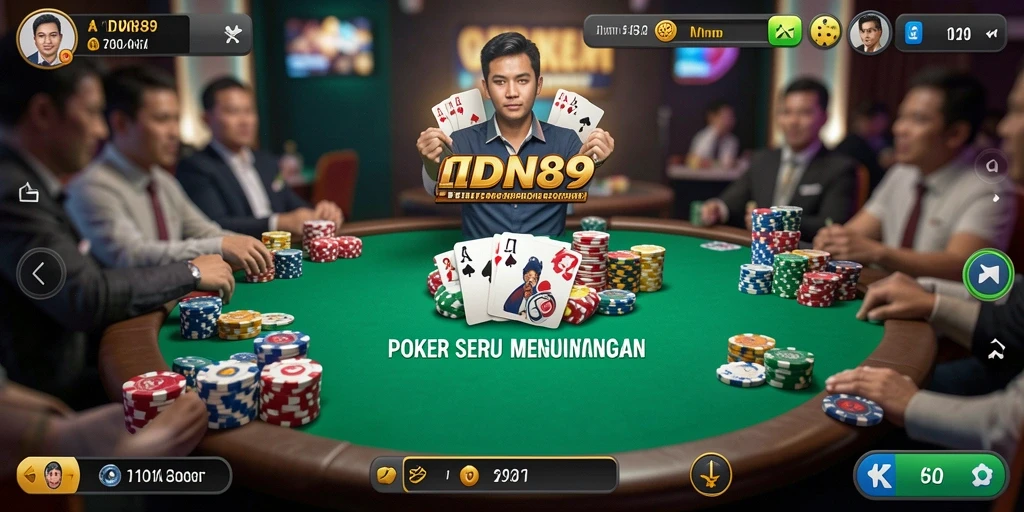 Screenshot utama IDN89 menampilkan aksi seru permainan Poker.