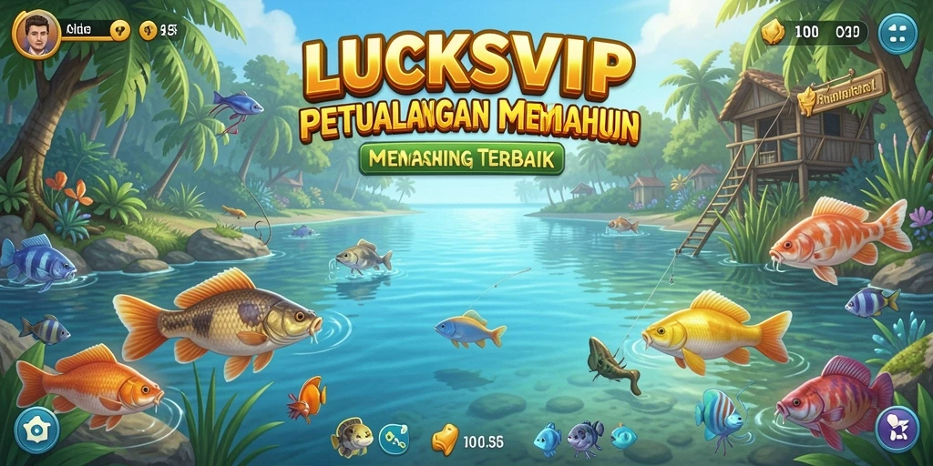 Screenshot gameplay LUCKSVIP yang menampilkan momen seru memancing.
