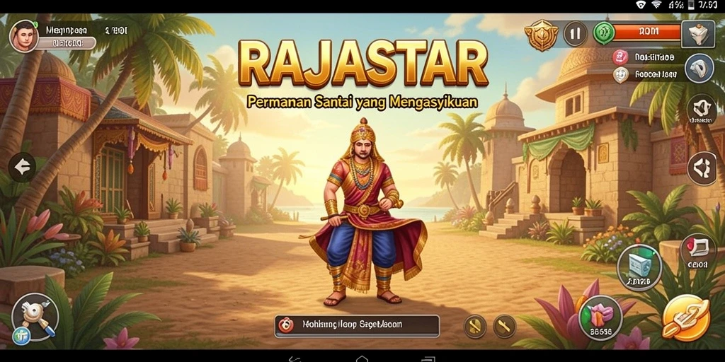 Tampilan gameplay menarik dari RAJASTAR yang penuh tantangan.