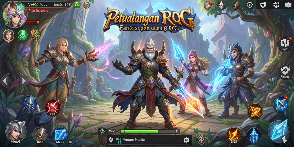 Tampilan gameplay seru di VV62 saat bertempur melawan monster.