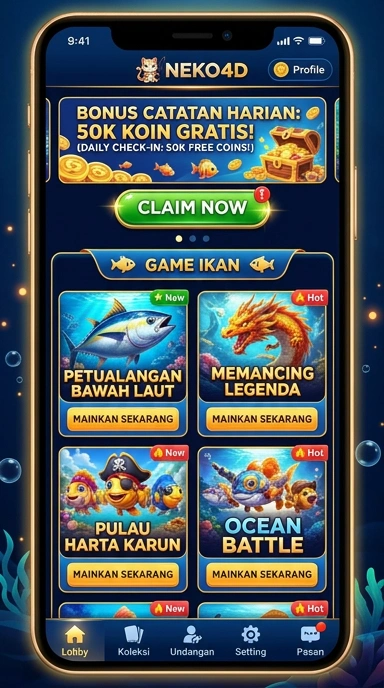 Tampilan utama aplikasi neko4d yang bersih dan intuitif.